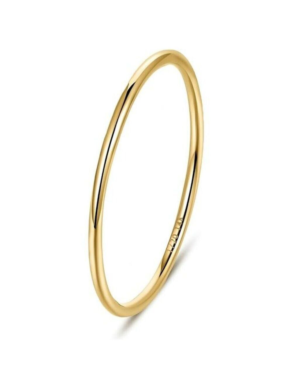 Thin 14K Gold Filled Stacking Ring Dainty Non Tarnish Thumb Pinky Band Size 4 11